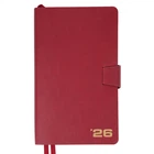 Ежедневник Leo Planner 12х20 см 2026 Alpha 352 с Бордовый (252630)