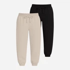 Набор спортивных штанов мужских Ray Premium Loose U0909M-Cream-Black XL 2 Бежевый/Черный (RAY2000000048536)