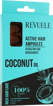 Активні ампулі для волосся з кокосовим маслом - Revuele Coconut Oil Active Hair Ampoules 8x5ml (1057621-156385)