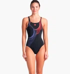 Купальник закрытый женский Arena Ripples Swimsuit U Back B 38 Чорний 009500-590