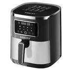 Аерофритюрниця Sokany SK 10052 1700W Аерогриль безмасляна мультипіч для приготування без олії 7 л з сенсорним керуванням Сріблястий з чорним