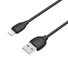 Кабель BOROFONE BX19 USB to iP 2.4A, 1m, PVC, TPE connectors, Black (6931474701756)