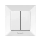 Вимикач двоклавішний Panasonic Arkedia Slim білий WNTC0009-2WH