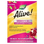 Мультивітаміни повного комплексу для жінок 50+ Alive! Women's 50+ Complete Multivitamin Nature's Way 50 таблеток