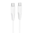 Кабель USB Type-C to USB Type-C / Провод юсб тайп си на юсб тайп си для быстрой зарядки и передачи данных 60W 1м White