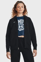 Кофта жіночі Under Armour Sweatshirt Ua Rival Fleece Fz Hoodie-Blk Black S Чорний 1379497-001