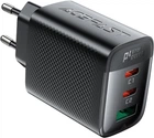 Зарядное устройство Acefast A108 3xUSB 67W (2xUSB-C+USB-C) Gan Fast Charger Black (6974316284048)