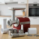 М’ясорубка Rainberg RB 2270 3800 Вт з реверсом, електрична шнекова м’ясорубка з 3 решітками 3/5/7 мм, 2 ножі, насадка кеббе, металевий лоток