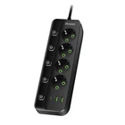 Сетевой фильтр-удлинитель DYXON PRO-1097 5.0 м 4 розетки 2 USB-A 1 USB-C (PD) Black