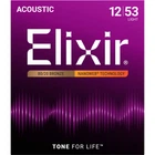 Струни Elixir 11052 NANOWEB 80/20 Bronze 12-53 Light