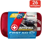 Аптечка медицинская автомобильная Poputchik Евростандарт согласно ТУ First Aid Kit мягкий футляр (02-005-М)