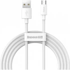 Кабель Baseus Simple Wisdom Data Cable Kit USB to Micro 2.1A White 2шт. (TZCAMZJ-02) [123927]