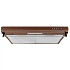 Кухонная вытяжка плоская PERFELLI PL 5144 Dark BR LED, коричневая стандартная вытяжка на кухню, 49,6 см