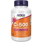 Витамин С и аскорбат кальция, Vitamin C-500 Calcium Ascorbate-C, NOW Foods, 100 вегетарианских капсул