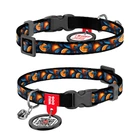 Нашийник для котів WAUDOG Nylon Апельсини XS 20–30 см ширина 10 мм з QR-паспортом пластиковий фастекс 279-4054