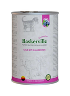Вологий корм для кішок Baskerville Super Premium Kalb Mit Brlaubeeren Телятина з чорницею 400 г