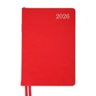 Дневник-деловая записная книжка А5 Leo Planner датированный 2026 "City", твердая, красная, 368 страниц (252666)