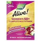 Мультивитамины для женщин старше 50 лет Nature's Way Alive! 50 таблеток (до 10.2026)