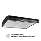Черная кухонная вытяжка Perfelli PL 6144 BL LED, плоская стандартная, под навесной шкаф, шириной 60 см