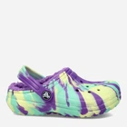 Детские кроксы для девочки Crocs Classic Lined Marbled Clog K 207238-573-C11 29 Фиолетовый/Желтый (191448777460)