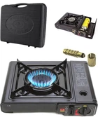 Портативная туристическая газовая плита с пьезоподжигом portable gas stove BDZ 155 Original by Happy Home c пластиковым кейсом адаптер под большой баллон