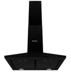 Черная кухонная вытяжка Perfelli K 6210 BL 700 LED, купольная пристенная декоративная, шириной 60 см