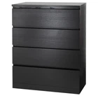 Комод ІКЕА MALM 80х100 см Чорно-коричневий (30403566)