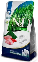 Сухой беззерновой корм Farmina N&D SPIRULINA для взрослых собак средних и больших с ягненком, спирулиной и ягодами годжи
