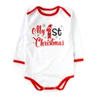 Боді Dexter`sк зі святковою тематикою my first christmas білого кольору 86 см