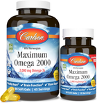Максимальная Омега, Maximum Omega, Carlson Labs, 2000 мг, 90+30 капсул (CAR-17240)