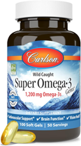 Рыбий жир, Super Omega·3, Carlson Labs, 1200 мг, 100 капсул (CAR-01521)