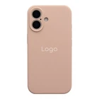 Чохол Silicone Case Full Size with Frame для iPhone 16 Колір 19.Pink Sand