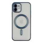 Чохол TPU Metallic Chrome Full Camera with Magsafe для iPhone 12 Колір Chrome Dark Blue