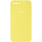 Чохол Silicone Case Square Full Camera для iPhone 7 Plus/8 Plus Колір 51.Mellow Yellow