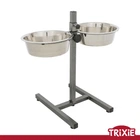 Подставка с мисками для собак Trixie 24922 на регулируемой подставке металлическая 2x2,8 л/24 см (TX-24922) 4011905249223