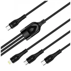 Дата кабель USB 2.0 AM to Lightning + Micro 5P + USB-C 1.2m 3.0A (PD60W data) Black ColorWay (CW-CBPDU3060-BK) (260921)