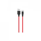 Дата кабель USB 2.0 до USB-C 1.0m 2A silicone X21 black+red HOCO (6957531071419) (260959)