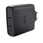 Сетевое зарядное устройство Trust Maxo 100Вт универсальное 2xUSB-C кабель в комплекте Черный (25527)