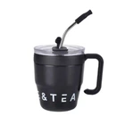Термочашка Coffee & Tea з трубочкою чорна HP-14-23B