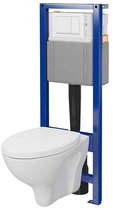 Инсталляция CERSANIT CET C04 System 40 Mech S701-788 c панелью смыва Enter II белая + подвесной унитаз MITO Red 411 с сиденьем полипропилен