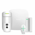 Комплект охранной сигнализации ajax starterkit cam белый с поддержкой hdr включает hub 2 камеру motioncam датчик открытия doorprotect брелок spacecontrol
