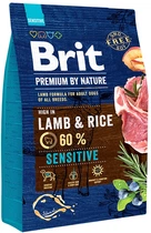 Сухой корм Brit Premium Sensitive Lamb для собак с чувствительным пищеварением со вкусом ягненка