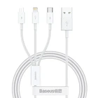 USB Baseus Superior Series Fast Charging Data Cable USB to M+L+C 3.5A 1m White P10320105221-00
