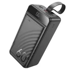 Павербанк Hoco J123C Element 22.5W+PD20W надійно забезпечений LCD та LED-lamp 60 000mAh чорний