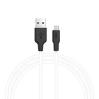 Кабель HOCO X21 Silicone for Micro 2,4A/1m. Black&White