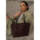 Кожаный шоппер Walker Mini бордовый флотар 4938288