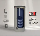 Бак ГВП KHT ВТ-C-01-1000-GP-PS, водонагрівач, бойлер 1000 літрів для теплових насосів, ізоляція знімна, нижній теплообмінник 4,7 м²