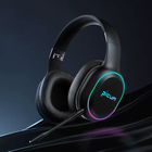Навушники бездротові ігрові Picun P80X з мікрофоном та RGB підсвічуванням Black