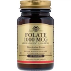 Фолиевая Кислота (В9), Метафолин,1,000 мкг, Folate as Metafolin, Solgar, 60 таблеток