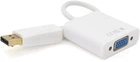 Конвертер Voltronic Display Port (тато) на VGA (мама) 30 см, White, 4K/2K, Пакет (YT22009)